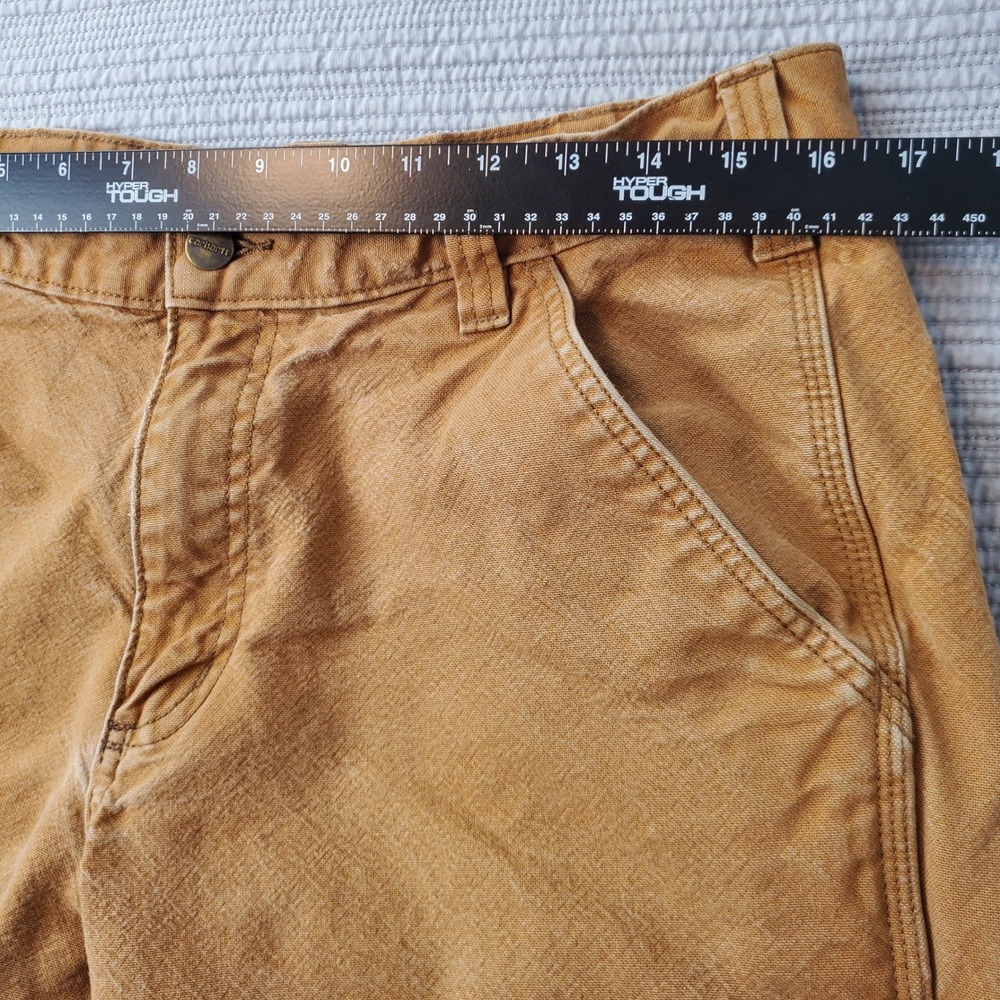 Carhartt Relaxed Fit Carpenter Pants Duck Brown Cotton Canvas 33x32 Mens - Picture 3 of 8